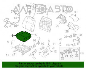 Водительское сидение Nissan Murano z52 15-17 с airbag, электро, кожа корич