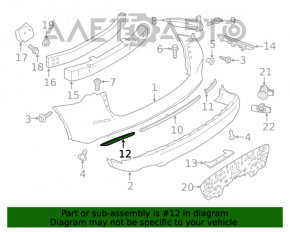 Moldura bara spate stânga Nissan Murano z52 15- zgârieturi