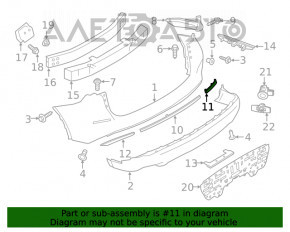 Moldura bara spate dreapta Nissan Murano Z52 15-