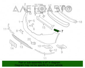 Montare bumper frontal pe aripa dreapta Nissan Murano z52 15- suport rupt