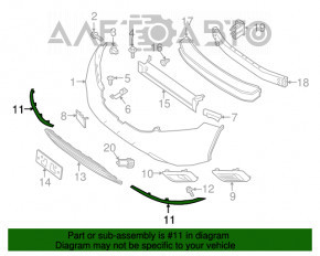 Moldura bara fata stanga Nissan Murano z52 15-18, nisip, cleme