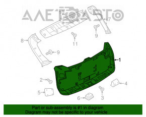 Capacul portbagajului Nissan Murano z52 15- negru zgâriat