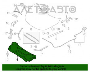 Изоляция капота Nissan Murano z52 15-