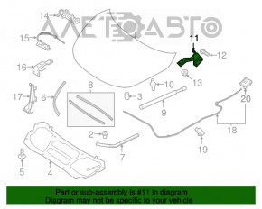 Bucla capotei dreapta Nissan Murano z52 15-