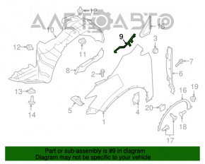 Garnitura grilei stergatoarelor dreapta Nissan Murano z52 15-