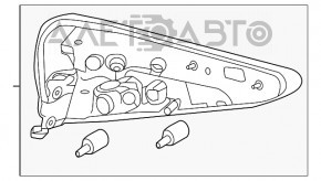 Lampa exterioară aripă stângă Nissan Murano z52 15-18