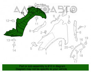 Bara de protecție față stânga Nissan Murano z52 15- nou OEM original