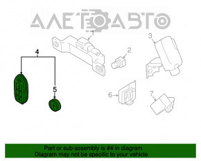 Ключ Nissan Murano z52 15- 5 кнопок,полез хром