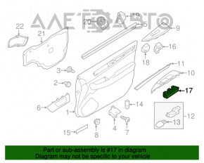 Controlul geamului electric din față, stânga, pentru Subaru Legacy 15-19