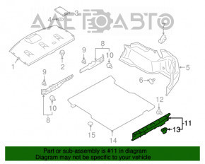 Capac portbagaj Subaru Legacy 15-19 zgârieturi