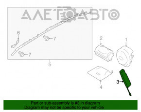 Airbagul de siguranță pentru scaunul din stânga al Subaru Outback 15-19 fără cip