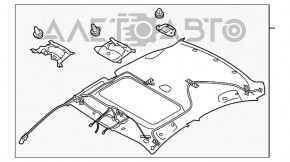 Acoperirea plafonului Subaru Legacy 15-19 gri fără geam panoramic, zgârieturi, pete, necesită curățare.