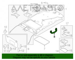 Manerul plafonului din față stânga Subaru Impreza 4d 17- GK