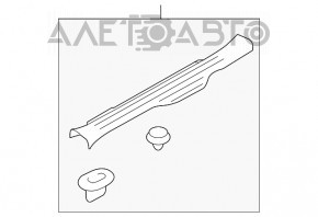 Capac prag fata stanga cu insertie cromata pentru Subaru Legacy 15-19, neagra.