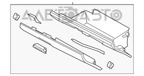 Cutie de mănuși, torpedou Subaru Legacy 15-19 negru, zgârieturi