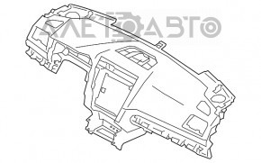 Panoul frontal fără AIRBAG pentru Subaru Legacy 15-19, negru.