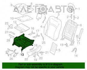 Водительское сидение Subaru Legacy 15-19 без airbag, тряпка, бежевое, электро, под чистку