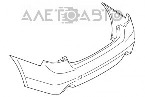 Bara spate goală Subaru Legacy 15-19 roșie, șifonată, crăpată la fixare, fisurată.