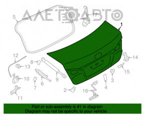 Capac portbagaj Subaru Legacy 15-19 albastru inchis H1Q