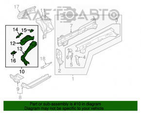 Четверть передняя левая Subaru Outback 15-19 чёрная