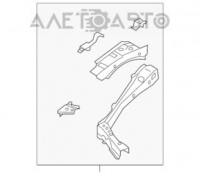 Partea din față stânga a Subaru Outback 15-19