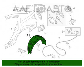 Aripa spate stânga Subaru Outback 15-19 este ruptă