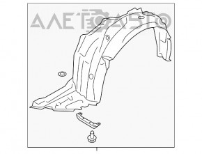 Bara de protecție față dreapta Subaru Legacy 15-17