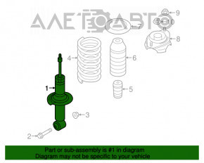 Suport amortizor asamblat spate dreapta Subaru Legacy 15-19 ruginit.