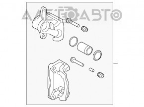 Suport spate stânga pentru Subaru Legacy 15-19 ruginit