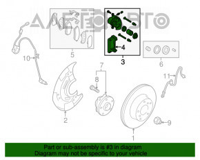 Suportul frontal stânga pentru Subaru Legacy 15-19 ruginit