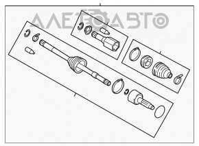 Ax cu came pentru roata din față dreapta a Subaru Legacy 15-19