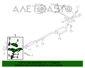 Катализатор Ford Escape MK3 13-16 2.0T