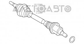 Articulație de transmisie a arborelui de transmisie față stânga Ford Escape MK3 13-19 2.0T joc intern al omocineticii