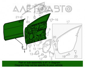 Дверь в сборе передняя правая Lexus RX350 RX450h 16-22