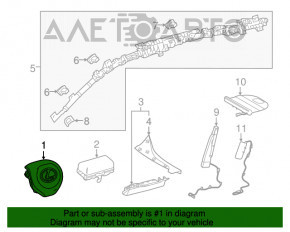 Airbag-ul de siguranță în volanul șoferului pentru Lexus RX350 RX450h 16-22