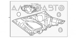 Capac spate stânga superioară Lexus RX350 RX450h 16-22 gri.