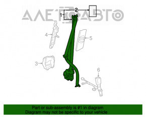 Centura de siguranță pentru pasageri Lexus RX350 RX450h 16-22, neagră.