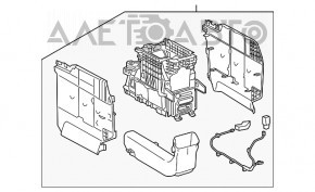 Консоль центральная подлокотник Lexus RX350 RX450h 16-19 черная, слом креп, царапины