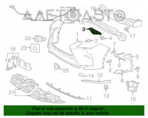 Крепление переднего бампера левое Lexus RX350 RX450h 16-22