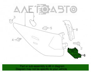 Крепление переднего бампера правое Lexus RX350 RX450h 16-22