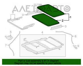 Geam asamblat Lexus RX350 RX450h 16-22, perdea gri.