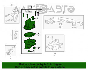 Corpul filtrului de aer pentru Jeep Cherokee KL 14-18 2.4 este rupt.