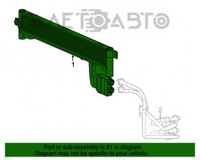 Radiator de ulei de răcire Jeep Cherokee KL 14-23 2.0 2.4 3.2 fără supapă