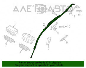 Perna de aerbag laterală stângă pentru Jeep Cherokee KL 14-