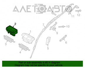 Подушка безопасности airbag пассажирская в торпеде Jeep Cherokee KL 14-18 стрельн