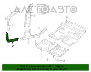 Capac prag fata stanga Jeep Cherokee KL 14- negru, uzata.