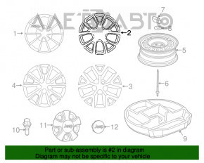 Set de jante R17 4 bucăți pentru Jeep Cherokee KL 14-18 din aliaj ușor