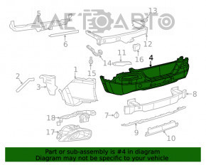 Bara spate goală Jeep Cherokee KL 14-18, structură, nouă, neoriginală