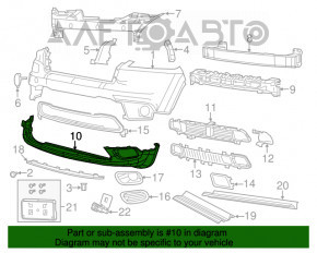 Bara fata goala partea de jos Jeep Cherokee KL 14-18 fara capac, structura, zgariata, indoita, rupta fixarea