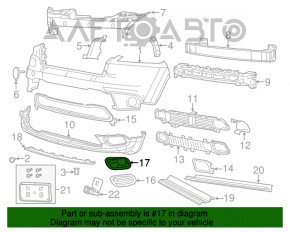 Rama dreapta a panoului de control al Jeep Cherokee KL 14-18 manual, piesa lipsa.